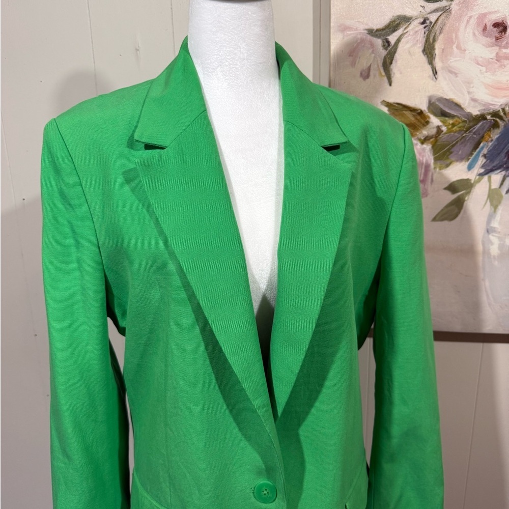 Anthropologie Farm Rio Lyocell and Cotton blend Oversized Blazer - Picture 6 of 12